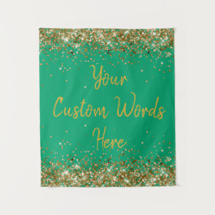 Custom Backdrop Birthday Party Photo Booth Green Tapestry