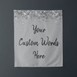 Custom Backdrop Birthday Party Photo Booth Grey Tapestry<br><div class="desc">custom backdrop for photo booth,  hen weekend wedding photobooth sparkly,  sweet 16 quinceanera 40th 50th,  sparkle birthday party personalised 30th,  fifteen 15th sweet sixteen 16th,  twenty-fifth 25th twenty first prop,  grey grey silver baby shower,  daughter girl wife twinkle glitter,  granddaughter son boy 5th fifth,  anniversary bridal 20th 10th 80th</div>