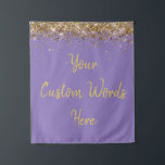 Custom Backdrop Birthday Party Photo Booth Lilac Tapestry<br><div class="desc">custom backdrop for photo booth,  hen weekend wedding photobooth sparkly,  sweet 16 quinceanera 40th 50th,  sparkle birthday party personalised 30th,  fifteen 15th sweet sixteen 16th,  twenty-fifth 25th twenty first prop,  lilac purple gold baby shower,  daughter girl wife twinkle glitter,  granddaughter son boy 5th fifth,  anniversary bridal 20th 10th 80th</div>