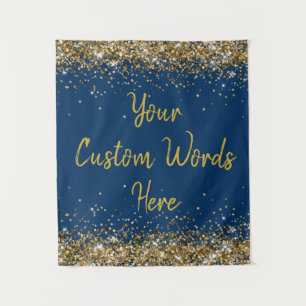Custom Backdrop Birthday Party Photo Booth Navy Tapestry