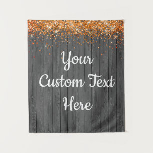 Custom Backdrop Birthday Party Photo Booth Orange Tapestry