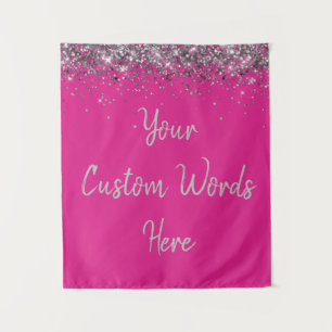 Custom Backdrop Birthday Party Photo Booth Pink Tapestry