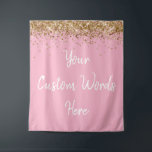 Custom Backdrop Birthday Party Photo Booth Pink Tapestry<br><div class="desc">custom backdrop for photo booth,  hen weekend wedding photobooth sparkly,  sweet 16 quinceanera 40th 50th,  sparkle birthday party personalised 30th,  fifteen 15th sweet sixteen 16th,  twenty-fifth 25th twenty first prop,  pink white gold baby shower,  daughter girl wife twinkle glitter,  granddaughter son boy 5th fifth,  anniversary bridal 20th 10th 80th</div>