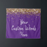 Custom Backdrop Birthday Party Photo Booth Purple Tapestry<br><div class="desc">custom backdrop for photo booth,  sparkle birthday twinkle 15th 18th,  glitter anniversary sweet 16 16th,  personalised 30th 21st 25th 35th,  bridal shower hen do weekend,  wedding night sparkly daughter son,  boho bach prop bachelorette party,  quinceanera 40th 50th 60th 70th,  20th vow renewal graduation grad,  girl boy purple white gold</div>