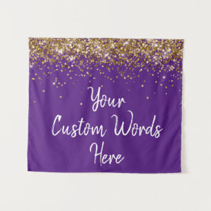Custom Backdrop Birthday Party Photo Booth Purple Tapestry