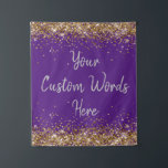 Custom Backdrop Birthday Party Photo Booth Purple Tapestry<br><div class="desc">custom backdrop for photo booth,  birthday party twinkle 15th 18th,  glitter anniversary sweet 16 16th,  personalised 30th 21st 25th 35th,  bridal shower hen do wedding,  boy son man husband daughter,  girl wife prop bachelorette sparkle,  quinceanera 40th 50th 60th 70th,  bride sparkly vow renewal graduation,  grad royal purple gold silver</div>