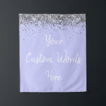 Custom Backdrop Birthday Party Photo Booth Purple Tapestry<br><div class="desc">custom backdrop for photo booth,  hen weekend wedding photobooth sparkly,  sweet 16 quinceanera 40th 50th,  sparkle birthday party personalised 30th,  fifteen 15th sweet sixteen 16th,  twenty-fifth 25th twenty first prop,  periwinkle purple silver baby shower,  daughter girl wife twinkle glitter,  granddaughter son boy 5th fifth,  anniversary bridal 20th 10th 80th</div>