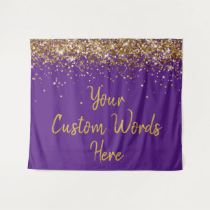 Custom Backdrop Birthday Party Photo Booth Purple Tapestry