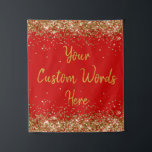 Custom Backdrop Birthday Party Photo Booth Red Tapestry<br><div class="desc">custom backdrop for photo booth,  birthday party twinkle 15th 18th,  glitter anniversary sweet 16 16th,  personalised 30th 21st 25th 35th,  bridal shower hen do wedding,  boy son man husband daughter,  girl wife prop bachelorette sparkle,  quinceanera 40th 50th 60th 70th,  bride sparkly vow renewal graduation,  10th grad Christmas red gold</div>