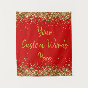 Custom Backdrop Birthday Party Photo Booth Red Tapestry
