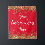 Custom Backdrop Birthday Party Photo Booth Red Tapestry<br><div class="desc">custom backdrop for photo booth,  sparkle birthday twinkle 15th 18th,  glitter anniversary sweet 16 16th,  personalised 30th 21st 25th 35th,  bridal shower hen do weekend,  wedding night sparkly son boy,  boho bach prop bachelorette party,  quinceanera 40th 50th 60th 70th,  20th vow renewal graduation uni,  daughter girl red white gold</div>