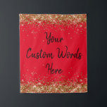 Custom Backdrop Birthday Party Photo Booth Red Tapestry<br><div class="desc">custom backdrop for photo booth,  sparkle birthday twinkle 15th 18th,  glitter anniversary sweet 16 16th,  personalised 30th 21st 25th 35th,  bridal shower hen do weekend,  wedding night sparkly son boy,  boho bach prop bachelorette party,  quinceanera 40th 50th 60th 70th,  20th vow renewal graduation uni,  daughter girl red black gold</div>