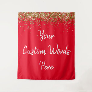 Custom Backdrop Birthday Party Photo Booth Red Tapestry
