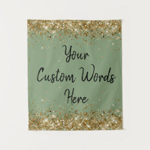 Custom Backdrop Birthday Party Photo Booth Sage Tapestry