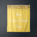 Custom Backdrop Birthday Party Photo Booth Yellow Tapestry<br><div class="desc">custom backdrop for photo booth,  hen weekend wedding photobooth sparkly,  sweet 16 quinceanera 40th 50th,  sparkle birthday party personalised 30th,  fifteen 15th sweet sixteen 16th,  twenty-fifth 25th twenty first prop,  mustard yellow gold baby shower,  daughter girl wife twinkle glitter,  granddaughter son boy 5th fifth,  anniversary bridal 20th 10th 80th</div>