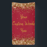 Custom Backdrop Birthday Party Photo Burgundy Gold Banner<br><div class="desc">sweet 16 quinceanera 40th 50th, personalised 30th 21st 16th 15th, 25th fifteen sixteen twenty-fifth first, custom banner for photo booth, twinkle glitter anniversary hen night, bridal shower decorations wedding prop, unique sparkle birthday party decor, couple engagement them her 1st, 10th tenth 5th fifth twenty, anniversary burgundy red gold welcome sign...</div>