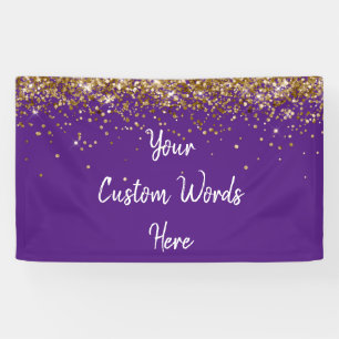 Custom Backdrop Birthday Party Photo Prop Purple Banner