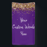 Custom Backdrop Birthday Party Photo Prop Purple Banner<br><div class="desc">custom banner for photo booth,  sparkle birthday twinkle 15th 18th,  glitter anniversary sweet 16 16th,  personalised 30th 21st 25th 35th,  bridal shower hen do weekend,  wedding night sparkly son boy,  bach prop sign bachelorette party,  quinceanera 40th 50th 60th 70th,  20th vow renewal graduation uni,  girl daughter purple white gold</div>