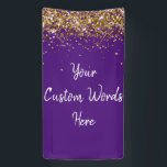 Custom Backdrop Birthday Party Photo Prop Purple Banner<br><div class="desc">custom banner for photo booth,  sparkle birthday twinkle 15th 18th,  glitter anniversary sweet 16 16th,  personalised 30th 21st 25th 35th,  bridal shower hen do weekend,  wedding night sparkly son boy,  bach prop sign bachelorette party,  quinceanera 40th 50th 60th 70th,  20th vow renewal graduation uni,  girl daughter purple white gold</div>