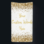 Custom Backdrop Birthday Party Photo White & Gold Banner<br><div class="desc">sweet 16 quinceanera 40th 50th,  personalised 30th 21st 16th 15th,  25th fifteen sixteen twenty-fifth first,  custom banner for photo booth,  twinkle glitter anniversary hen night,  bridal shower decorations wedding prop,  unique sparkle birthday party decor,  couple engagement them her 1st,  10th tenth 5th fifth twenty,  anniversary white gold welcome sign</div>