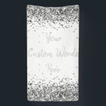 Custom Backdrop Birthday Party Photo White Silver Banner<br><div class="desc">sweet 16 quinceanera 40th 50th,  personalised 30th 21st 16th 15th,  25th fifteen sixteen twenty-fifth first,  custom banner for photo booth,  twinkle glitter anniversary hen night,  bridal shower decorations wedding prop,  unique sparkle birthday party decor,  couple engagement them her 1st,  10th tenth 5th fifth twenty,  anniversary white silver welcome sign</div>