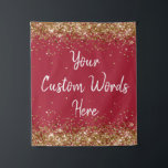 Custom Backdrop Birthday Party Photobooth Burgundy Tapestry<br><div class="desc">custom backdrop for photo booth,  birthday party twinkle 15th 18th,  glitter anniversary sweet 16 16th,  personalised 30th 21st 25th 35th,  bridal shower hen do wedding,  boy son man husband daughter,  girl wife prop bachelorette sparkle,  quinceanera 40th 50th 60th 70th,  bride sparkly vow renewal graduation,  grad burgundy red gold white</div>