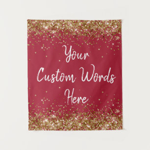 Custom Backdrop Birthday Party Photobooth Burgundy Tapestry