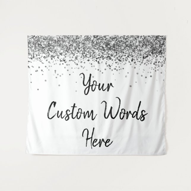 Custom Backdrop Personalised Photobooth Birthday Tapestry (Front (Horizontal))