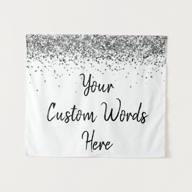 Custom Backdrop Personalised Photobooth Birthday Tapestry (Front (Horizontal))