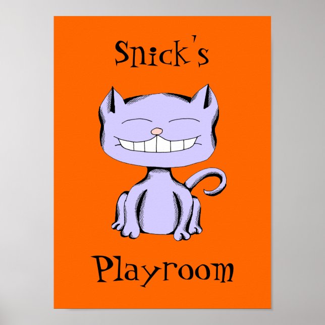 Custom Background and Text Toy Matching Snick Cat Poster (Front)