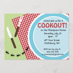 Custom Backyard Cookout Invitation
