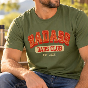 Custom Badass Dad Club Retro Cool Trendy Fun T-Shirt