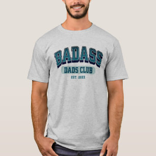 Custom Badass Dad Club Retro Cool Trendy Fun T-Shirt