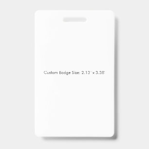 Custom Badge, Orientation: Vertical, Attachment ID Badge