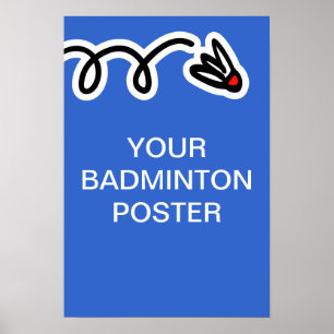 Custom badminton poster print