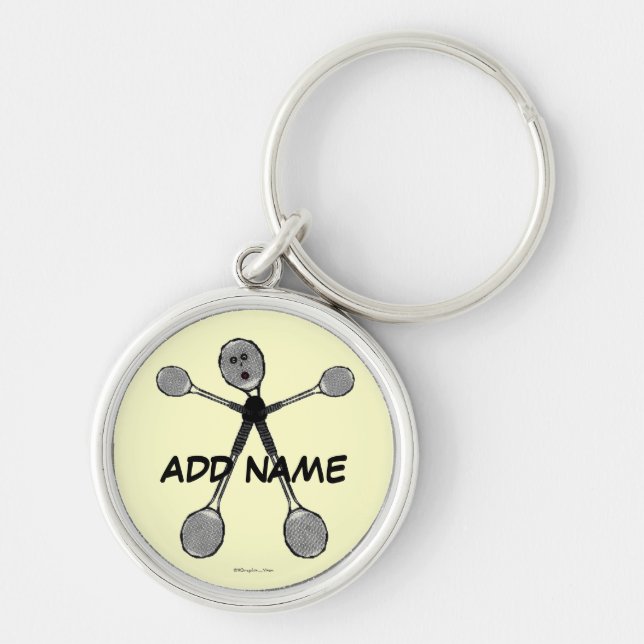 Custom Badminton Star Key Ring (Front)