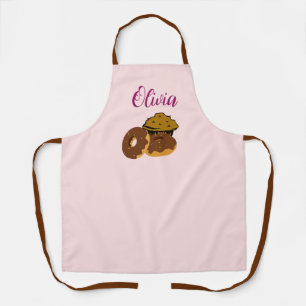 Custom Baker Apron - Sweet Doughnut & Muffin Apron