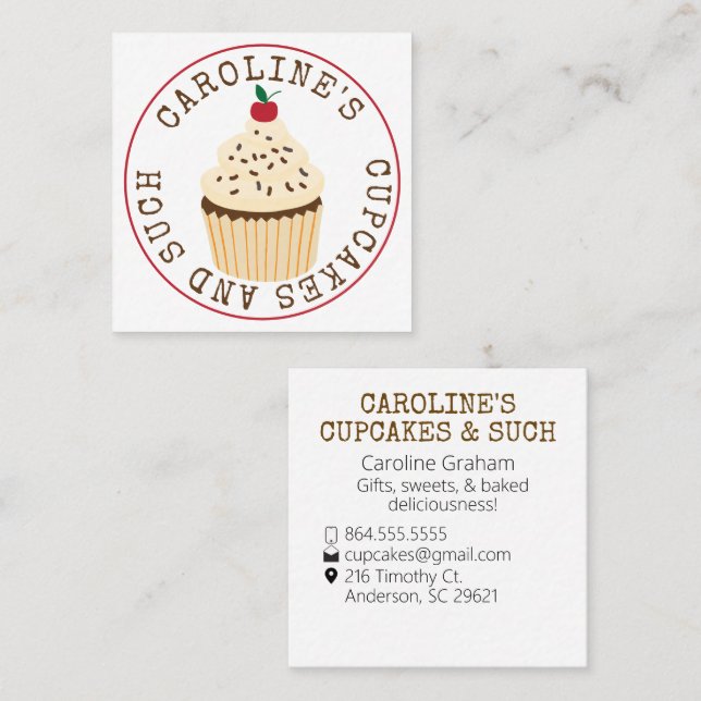 Custom Bakery Business Card 2 (Front/Back)