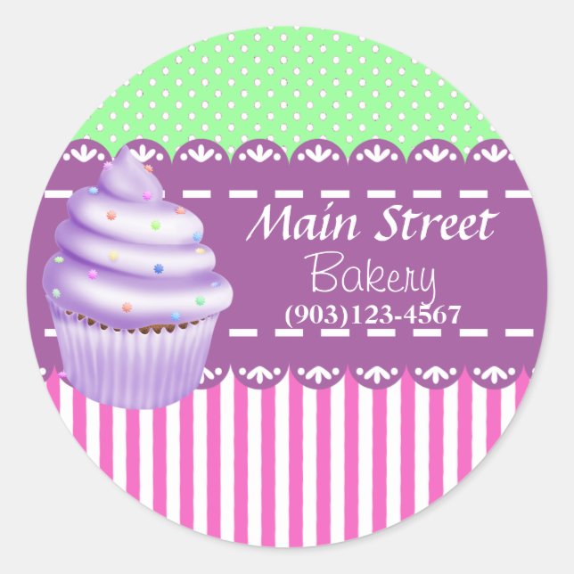 Custom Bakery Business Stickers (Front)