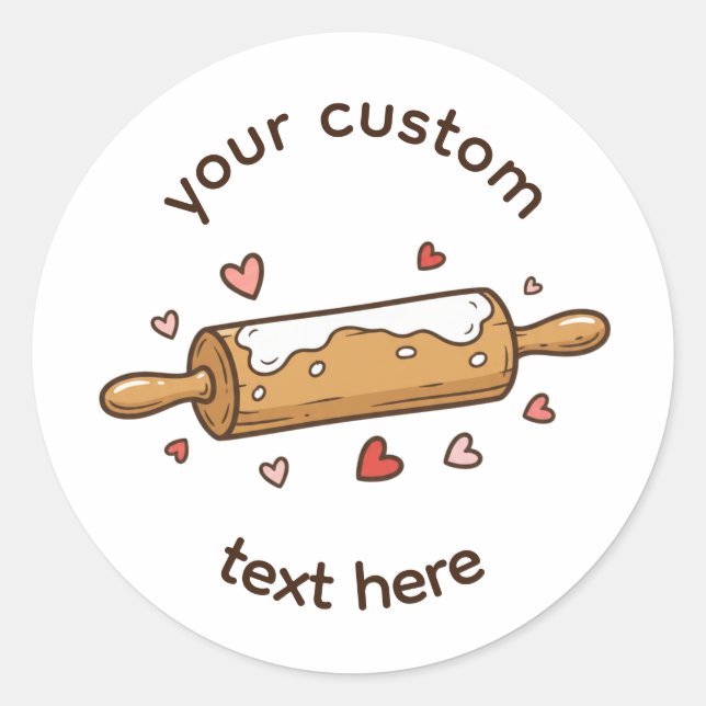 Custom Bakery Label Sticker | Rolling Pin Bake (Front)