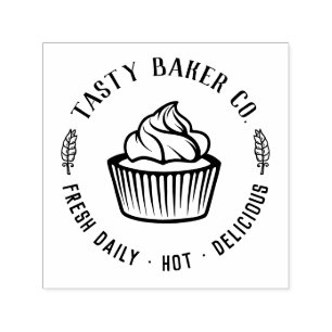 Custom Bakery Logo Homemade Small Business Brand Self-inking Stamp