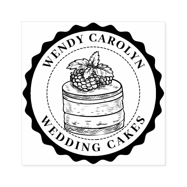 Custom Bakery Logo Rubber Stamp (Imprint)