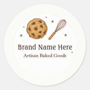 Custom Bakery logo Sticker - Cookie & Whisk deisgn