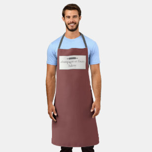 Custom Bakery Name Antique Brick Red Chef or Staff Apron