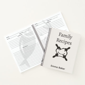 Custom Bakery Recipe Book Journal Notebook