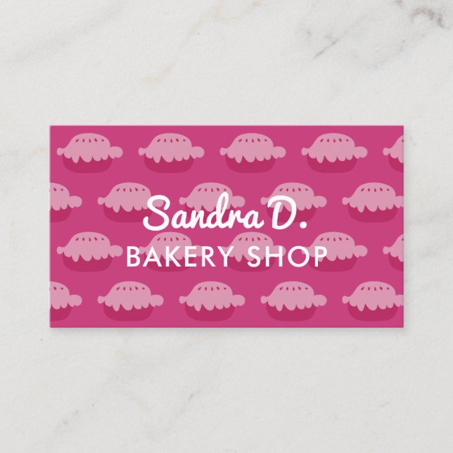 Custom bakery shop business card template design (Front)