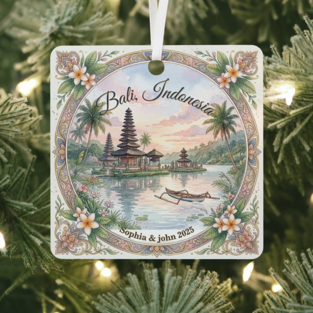 Custom Bali Indonesia Travel Ornament (Insitu)