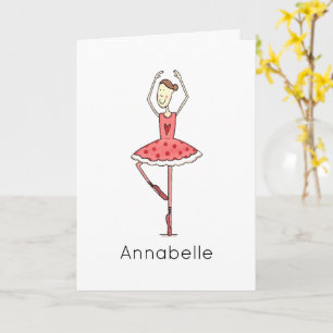 Custom Ballerina Birthday Card