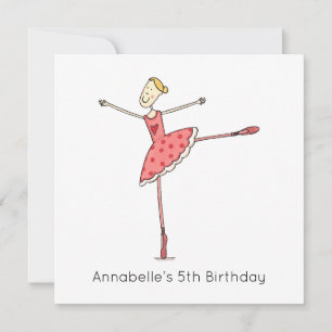 Custom Ballerina Birthday Invitation