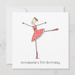 Custom Ballerina Birthday Invitation